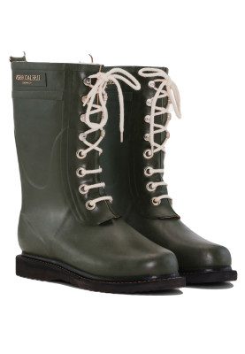 Bottine mi-haute army à lacets d'Ilse Jacobsen