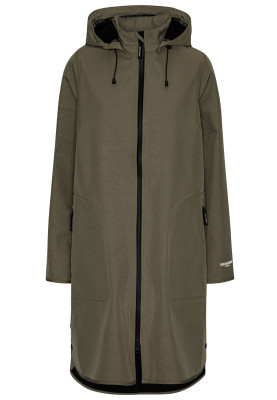 Manteau imperméable Softshell A-ligne Army par Ilse Jacobsen