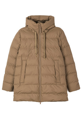 Veste de pluie puffer femme beige (Brindle) Frost de Tantä