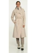 Trench-coat de pluie long femme Urban Outdoor beige ciment d'Agu 11