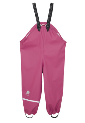 Pantalon de pluie rose Wine avec bretelles de CeLaVi
