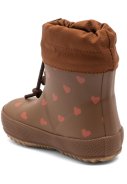 Botte en caoutchouc brune Coeur 