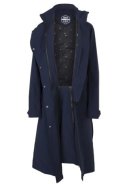 Imperméable long Urban Outdoor bleu marine pour femme / trench-coat de Agu 2