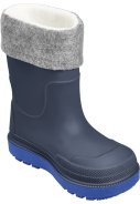 Bottes de pluie doublées confortables pour enfants de Playshoes - bleu foncé