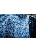 Poncho de pluie bleu marine/blanc Smati 2