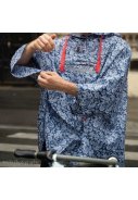 Poncho de pluie bleu marine/blanc Smati 3