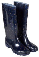 Bottes de pluie bleu marine à motif cœur pour femmes de XQ Footwear
