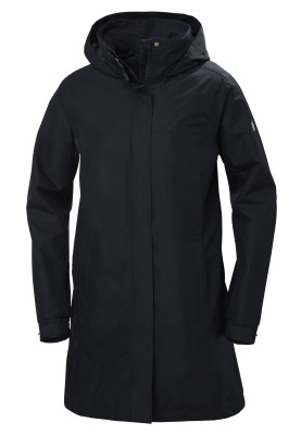 Longue veste imperméable Aden bleu marine pour femme de Helly Hansen
