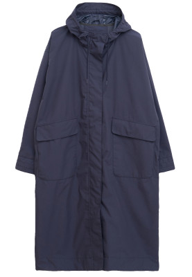 Manteau de pluie long pour femme bleu marine Nebel de Tantä