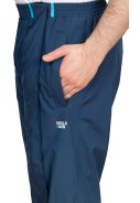 Pantalon de pluie bleu marine avec fermeture éclair intégrale Hello Rain 4