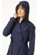 Imperméable long Urban Outdoor bleu marine pour femme / trench-coat de Agu 7