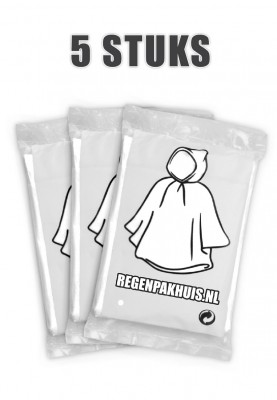 Ponchos pluie jetables transparents (5 pièces)