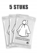 Ponchos pluie jetables transparents (5 pièces)
