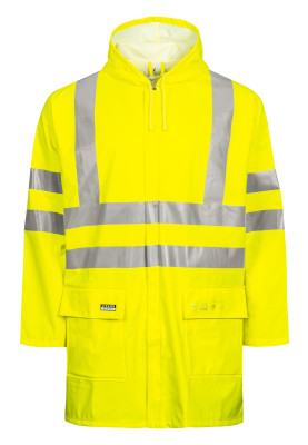 Veste de pluie ignifuge jaune fluorescent de Lyngsøe Rainwear