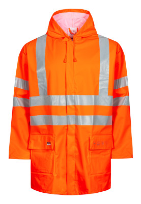Veste de Pluie Retardateur de Flamme Orange Fluorescent de Lyngsøe Rainwear