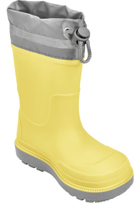 Bottes de pluie doublées pour enfant jaune avec cordon – Playshoes