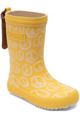 Botte de pluie enfant jaune Fashion « Peace on Earth » de Bisgaard