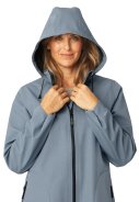 Manteau imperméable Softshell A-ligne gris-bleu par Ilse Jacobsen 3