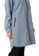 Manteau imperméable Softshell A-ligne gris-bleu par Ilse Jacobsen 4