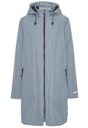 Manteau imperméable Softshell A-ligne gris-bleu par Ilse Jacobsen