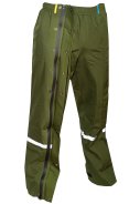 Vert (Olive) pantalon de pluie Storm 20K avec fermeture intégrale et sur-chaussures