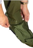 Vert (Olive) pantalon de pluie Storm 20K avec fermeture intégrale et sur-chaussures 7