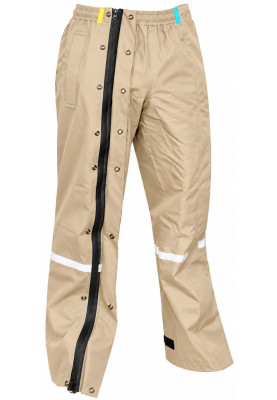 Pantalon de pluie beige Storm 20K avec fermeture intégrale et sur-chaussures