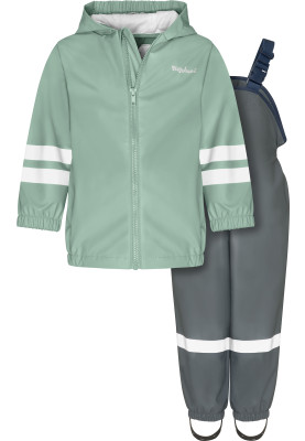 Combinaison de pluie basique veste verte et pantalon foncé de Playshoes