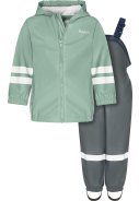 Combinaison de pluie basique veste verte et pantalon foncé de Playshoes