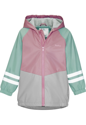 Veste de pluie verte / rose avec doublure polaire de Playshoes