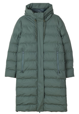 Veste de pluie puffer longue vert (Balsam Green) Glaze de Tantä
