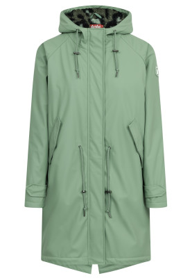 Parka Friese Tidaholm AS Hedge Green avec doublure teddy de Derbe