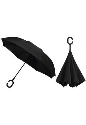 Parapluie Inside Out noir, double toile et coupe-vent