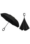 Parapluie Inside Out noir, double toile et coupe-vent