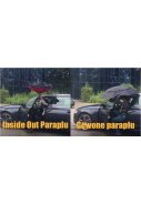 Parapluie Inside Out noir, double toile et coupe-vent 5