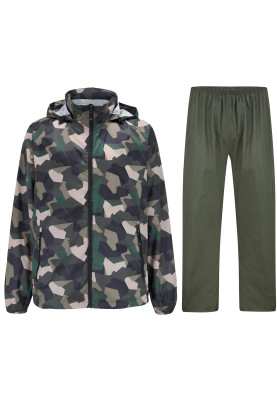 Combinaison de pluie camo vert Mac in a Sac