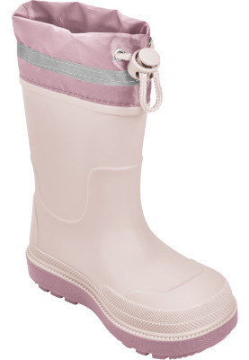 Bottes de pluie doublées pour enfant rose clair avec cordon – Playshoes