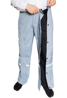 Pantalon de pluie bleu clair avec fermeture éclair intégrale Hello Rain