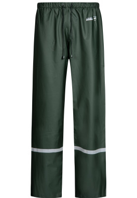 Pantalon de pluie vert foncé avec réflexion de Lyngsøe Rainwear