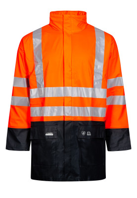 Anorak Hi-Vis fluor orange/marine de Lyngsøe Rainwear