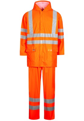 Ensemble de pluie Hi-Vis orange fluorescent de Lyngsøe Rainwear