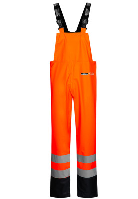 Lyngs&oslash;e Rainwear Hi-Vis salopette fluor orange/marine