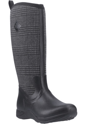 Botte femme Muck Boots Arctic Adventure noire à carreaux