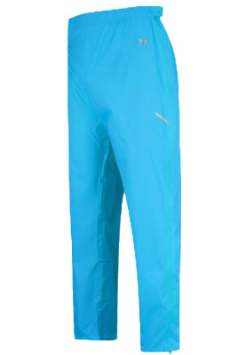 Pantalon de pluie léger néon bleu de Mac in a Sac avec zip intégral