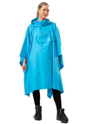 Poncho de pluie bleu fluo Mac in a Sac