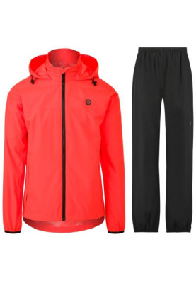 Combinaison de pluie Essential néon rouge d’Agu Go