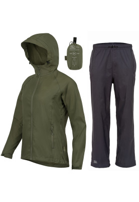 Ensemble de pluie femme olive Stow and Go de Highlander