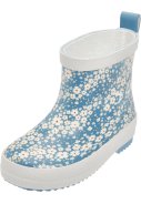 Botte de pluie courte bleue à fleurs de Playshoes 2