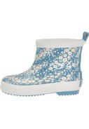 Botte de pluie courte bleue à fleurs de Playshoes 3
