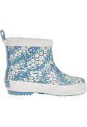 Botte de pluie courte bleue à fleurs de Playshoes 4